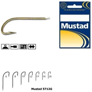 Carlige Mustad 5712G Nr.18, 10buc/pac Carlige Mustad 5712G Nr.18, 10buc/pac