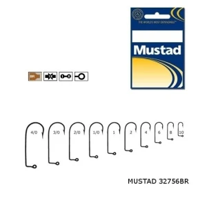 Carlige Mustad M32756 Bronz pentru Jig/Twister, Nr.1 100buc/plic