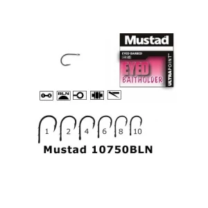 Carlige Mustad cu Ochet BLN Forjat, 2 Spini, Nr.2 10buc/plic Carlige Mustad cu Ochet BLN Forjat, 2 Spini, Nr.2 10buc/plic