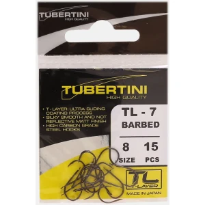 Carlige TUBERTINI Serie TL-7 Barbed, Nr.8, 15buc/pac
