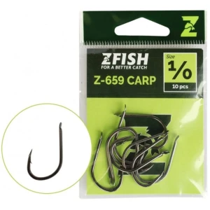 Carlige Zfish Carp Hooks Z-659, Nr.1, 10buc/pac Carlige Zfish Carp Hooks Z-659, Nr.1, 10buc/pac