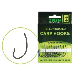 Carlige Zfish Teflon Curved Shank, Nr.8, 10buc/pac Carlige Zfish Teflon Curved Shank, Nr.8, 10buc/pac