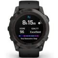 Ceas GARMIN Fenix 7 Pro Sapphire Solar Carbon Grey, Curea Neagra, 51mm Ceas GARMIN Fenix 7 Pro Sapphire Solar Carbon Grey, Curea Neagra, 51mm