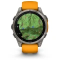 Ceas GARMIN Fenix 8 Amoled Sapphire Spark Orange / Graphite Ti / Bare, 47mm, EMEA