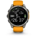 Ceas GARMIN Fenix 8 Amoled Sapphire Spark Orange / Graphite Ti / Bare, 47mm, EMEA