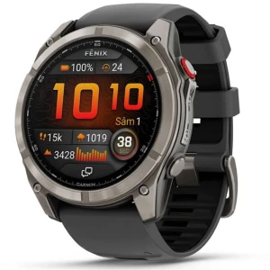 Ceas GARMIN Fenix 8 Pro Amoled Saphire Titan Curea Silicon Graphite / Black 51mm EMEA