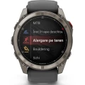 Ceas GARMIN Fenix 8 Pro Amoled Saphire Titan Curea Silicon Graphite / Black 51mm EMEA
