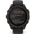 Ceas GARMIN Fenix 8 Solar Sapphire Carbon, Grey TI / Black, 47mm, EM