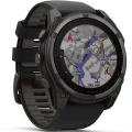Ceas GARMIN Fenix 8 Solar Sapphire Carbon, Grey TI / Black, 51mm, EM