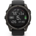 Ceas GARMIN Fenix 8 Solar Sapphire Carbon, Grey TI / Black, 51mm, EM