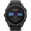 Ceas GARMIN Fenix 8 Solar Sapphire Carbon, Grey TI / Black, 51mm, EM