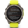 Ceas GARMIN Fenix 8 Solar Sapphire Carbon, Yellow / Graphite, 47mm, EMEA