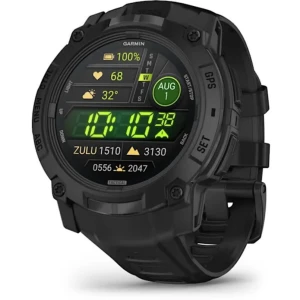 Ceas GARMIN Instinct 3 Amoled Black Tactical Edition, 50mm, Curea Neagra