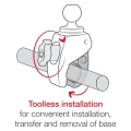 Baza cu Clema si Bila RAM Mounts Tough-Claw Small Clamp Base & Ball - B Size 