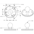 Baza cu Soclu Rotund si Bila RAM Mounts Round Plate with Ball - B Size  
