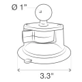 Baza cu Ventuza RAM Mounts Twist-Lock Suction Cup Base with Ball - B Size Baza cu Ventuza RAM Mounts Twist-Lock Suction Cup Base with Ball - B Size