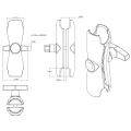 Brat RAM Mounts Double Socket Arm - C Size Medium Brat RAM Mounts Double Socket Arm - C Size Medium