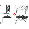 Pavilion Pliabil CATTARA Impermeabil Gri, TT13342, 300x300x200cm Pavilion Pliabil CATTARA Impermeabil Gri, TT13342, 300x300x200cm