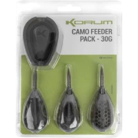 Set Korum Camo Feeder Pack, 3 Momitoare 30g + Matrita