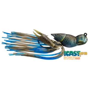 Creatura Live Target Hollow Crawfish Jig, Mud / Blue, 4.5cm, 14g