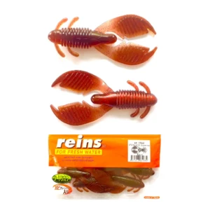 Creatura Reins AX Craw, Red Shrimps, 8.9cm, 6buc/plic Creatura Reins AX Craw, Red Shrimps, 8.9cm, 6buc/plic