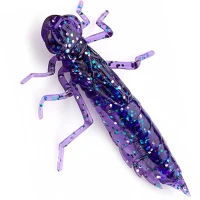 Creatura FISHUP Dragonfly, 2cm, Dark Violet Peacock & Silver, 12buc/pac
