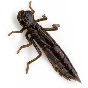 Creatura FISHUP Dragonfly, 3cm, Green Pumpkin Brown Red & Purple, 10buc/pac