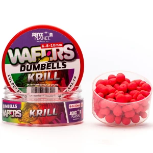 Wafters Senzor Planet Dumbells, Krill, 6-8-10mm, 30g Wafters Senzor Planet Dumbells, Krill, 6-8-10mm, 30g