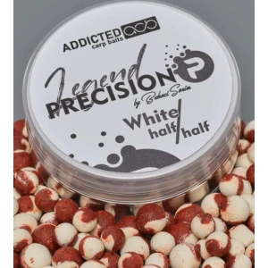 Boilies ADDICTED Carp Baits Precision Legend Half & Half, White, 8-10mm, 40g