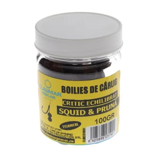 Boilies Claumar Fishmeal De Carlig Critic Echilibrat Squid&Pruna 100gr