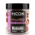 Boilies Critic Echilibrat HOOKBAITS Fifty-Fifty, Squid&Strawberry, 16/20mm, 250ml