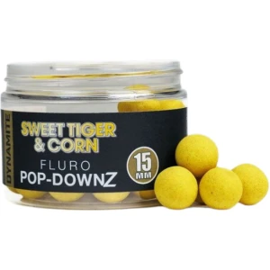 Boilies DYNAMITE Sweet Tiger & Corn Pop-DownZ, 15mm, 80g