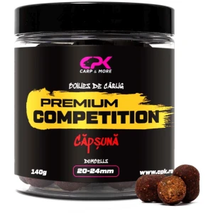 Boilies De Carlig CPK Premium Competition Dumbells, Capsuna, 20-24mm, 140g Boilies De Carlig CPK Premium Competition Dumbells, Capsuna, 20-24mm, 140g
