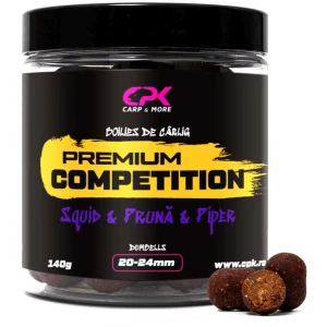 Boilies De Carlig CPK Premium Competition Dumbells, Squid-Pruna-Piper, 20-24mm, 140g Boilies De Carlig CPK Premium Competition Dumbells, Squid-Pruna-Piper, 20-24mm, 140g