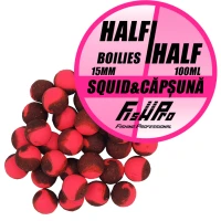 Boilies Fish Pro Half-half, Squid Capsuna, 15mm, 100ml