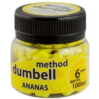 Method Dumbell Carp Baits Addicted, Ananas, Galben, 6mm