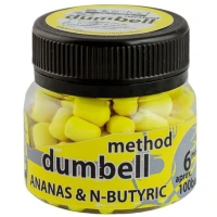 Method Dumbell Carp Baits Addicted, Ananas & N-butyric, Galben, 6mm