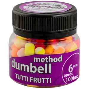 Method Dumbell Carp Baits Addicted,  Tutti Frutti, Galben Portocaliu, 6mm