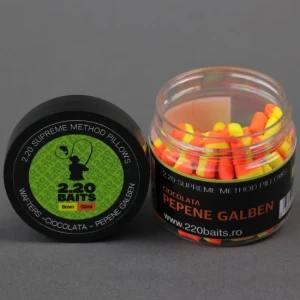 Wafters 2.20 Baits Supreme Pernute, Galben - Portocaliu, Ciocolata & Pepene Galben, 6mm, 50ml