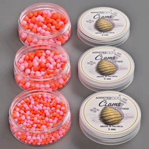 Wafters ADDICTED CARP BAITS Clams Miere Palinca, Portocaliu & Pink Wahed, 3mm, 20g