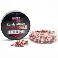 Wafters Addicted Carp Baits Pillow Candy Attract Micro, Ciocolata & Raspberry, Maro / Roz, 3.5mm, 40ml Wafters Addicted Carp Baits Pillow Candy Attract Micro, Ciocolata & Raspberry, Maro / Roz, 3.5mm, 40ml