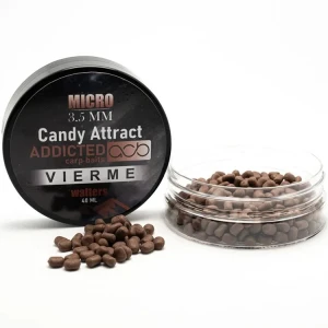 Wafters Addicted Carp Baits Pillow Candy Attract Micro, Vierme, Maro, 3.5mm, 40ml Wafters Addicted Carp Baits Pillow Candy Attract Micro, Vierme, Maro, 3.5mm, 40ml