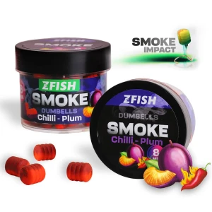 Wafters  ZFISH Smoke Pop up Dumbells 8 mm, Chilli-Plum, 20g Wafters  ZFISH Smoke Pop up Dumbells 8 mm, Chilli-Plum, 20g
