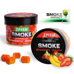 Wafters  ZFISH Smoke Pop up Dumbells 8 mm, Strawberry-Banana, 20g Wafters  ZFISH Smoke Pop up Dumbells 8 mm, Strawberry-Banana, 20g