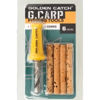 Kit Burghiu + Batoane De Pluta GOLDEN CATCH G.Carp Bait Drill And Corks, 6mm