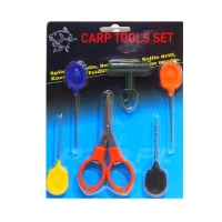 Set Carp Tools Crosete, Burghiu, Knot Puler Si Foarfeca Pro Fl