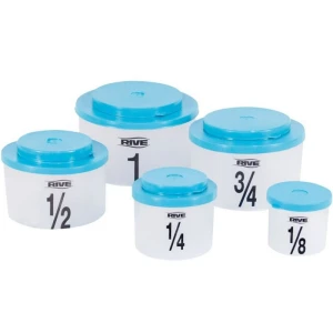 Set 5 Cutii RIVE Masurare FIPSED 1ltr, 3/4ltr, 1/2ltr, 1/4ltr, 1/8ltr