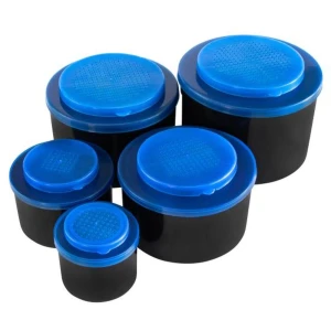 Set Cutii Momeala ZEBCO Trophy Bait Tub 1L, Blac-Blue