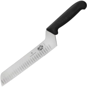 Cutit Bucatarie Victorinox Butter and Soft Cheese Knife, Fibrox, Lama Gofrata 21cm, Negru