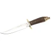 Cutit MUELA 160mm Blade WOLF-16A, Stag Deer Handle, Brass Guard And Wolf Head Cap